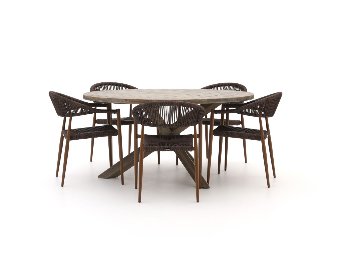 Manifesto Belpasso/ROUGH-Y ø 150 cm Gartenmöbel-Set 6-teilig stapelbar