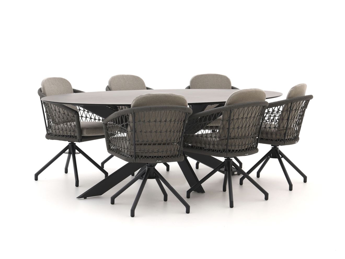 Manifesto Tolmezzo/Furato 240 cm Gartenmöbel-Set 7-teilig drehbar