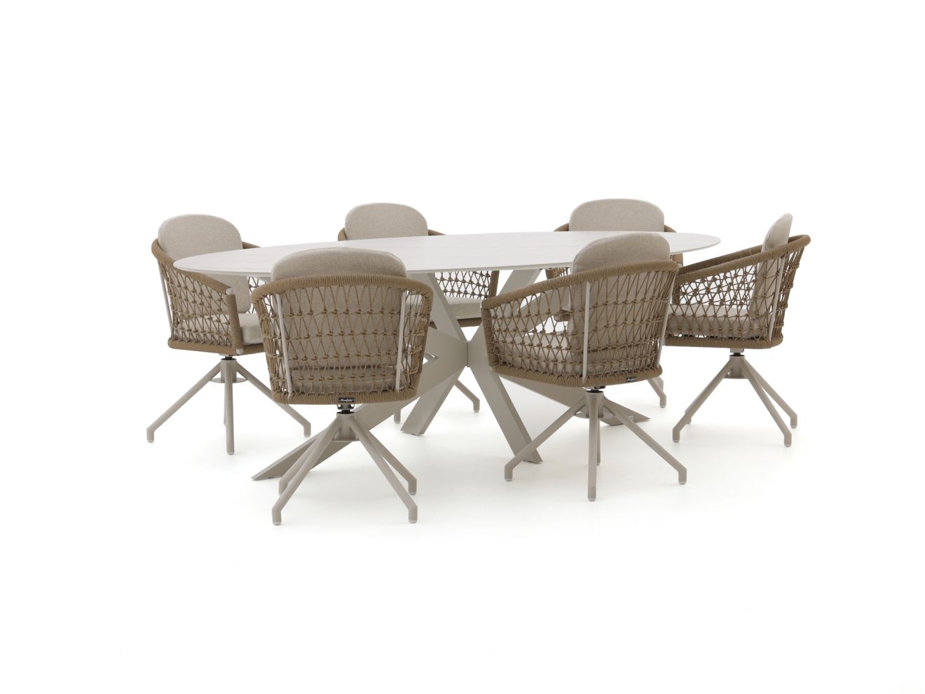 Manifesto Tolmezzo/Furato 240 cm Gartenmöbel-Set 7-teilig drehbar