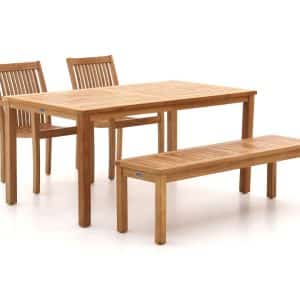 Sunyard Jakarta/Liverpool 160 cm Gartenmöbel-Set mit Sofa 4-teilig stapelbar