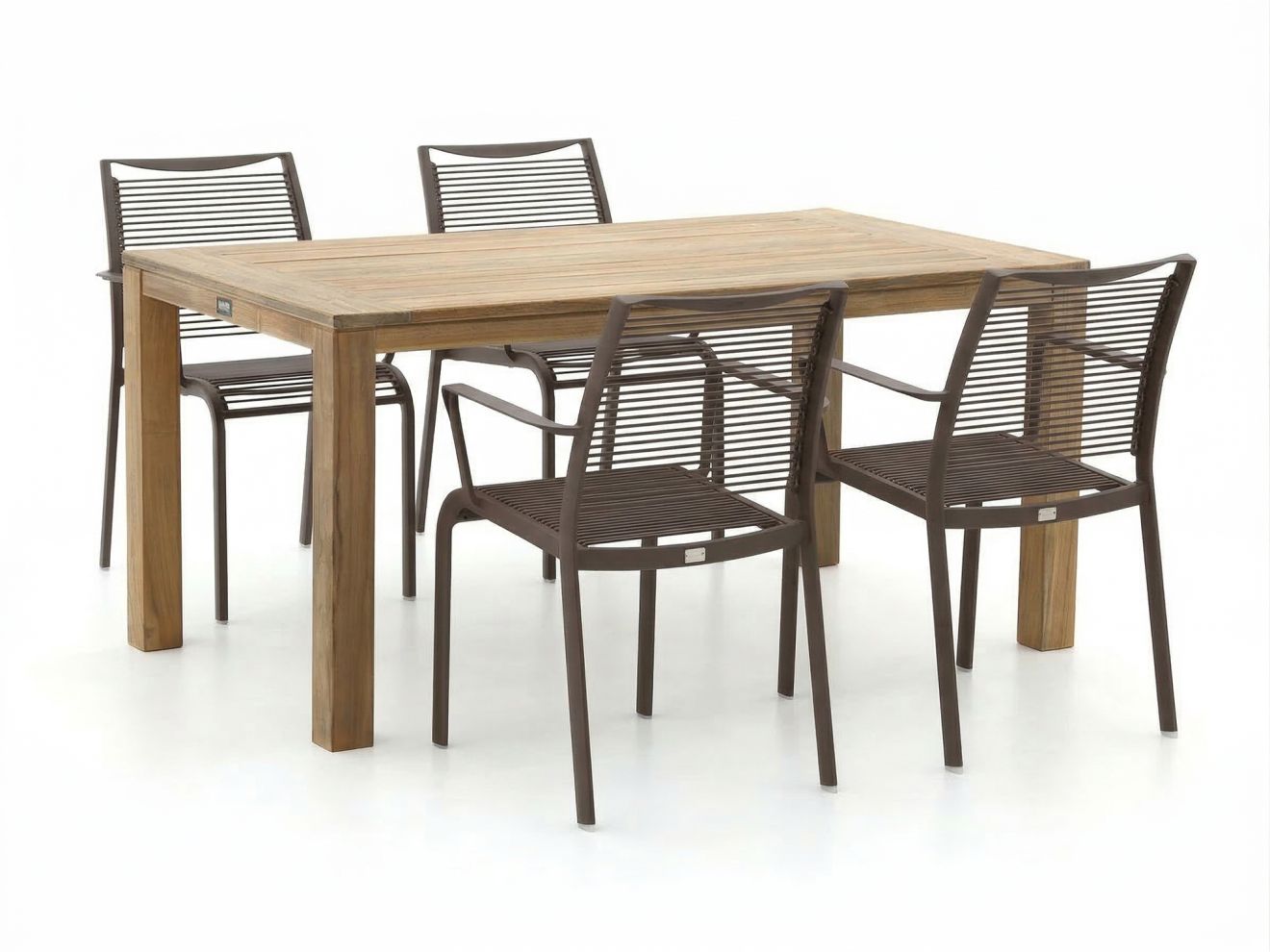 Apple Bee Hawaii/ROUGH-S 160 cm Gartenmöbel-Set 5-teilig stapelbar