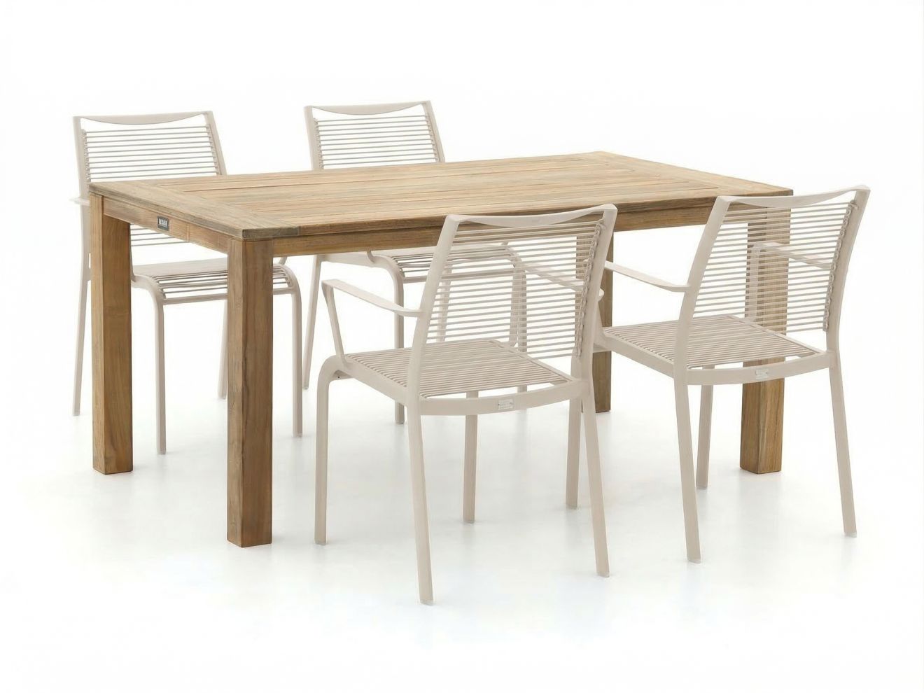 Apple Bee Hawaii/ROUGH-S 160 cm Gartenmöbel-Set 5-teilig stapelbar