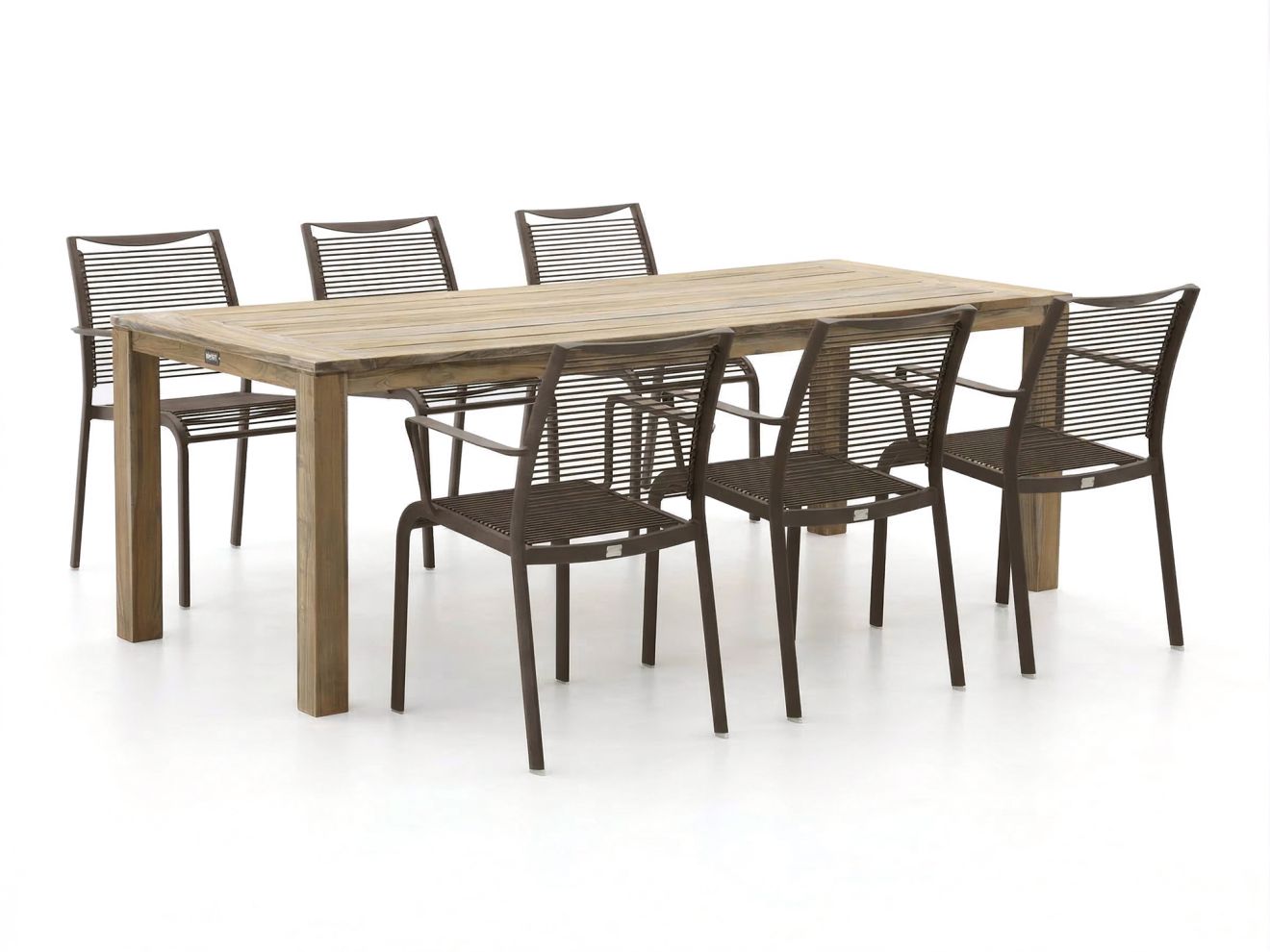 Apple Bee Hawaii/ROUGH-S 220 cm Gartenmöbel-Set 7-teilig stapelbar