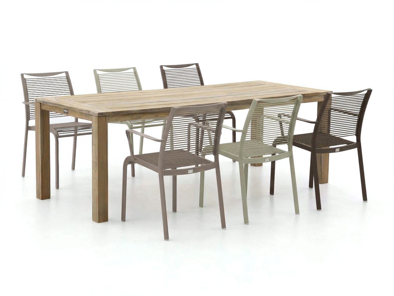 Apple Bee Hawaii/ROUGH-S 220 cm Gartenmöbel-Set 7-teilig stapelbar