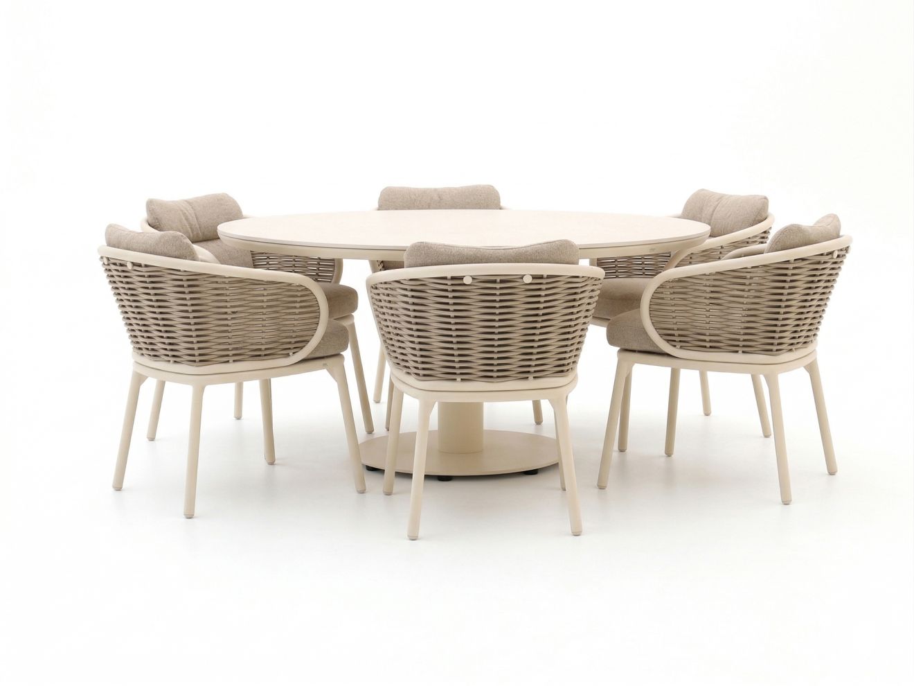 Apple Bee Pine Key/Melville ø 160 cm Gartenmöbel-Set 7-teilig