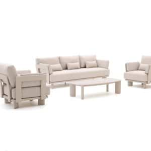 Bellagio Battuello Sessel-Sofa Lounge-Set 4-teilig