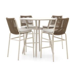 Bellagio Caronia/Tritoni ø 110 cm Gartenbar-Set 5-Teilig Stapelbar