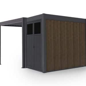 Cedrino Pergola 400x360x255 cm inkl. Stauraum 400x200 cm