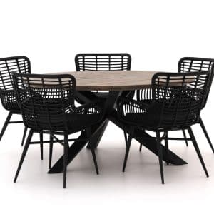 Intenso Asti/Rough-Y Ø 150 cm Gartenmöbel-Set 6-teilig