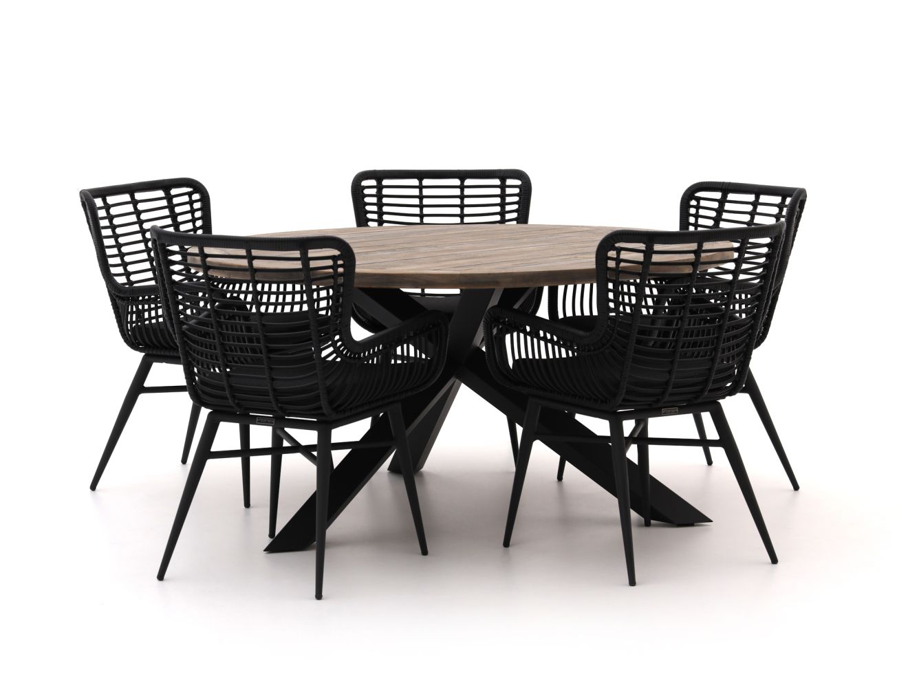 Intenso Asti/Rough-Y Ø 150 cm Gartenmöbel-Set 6-teilig