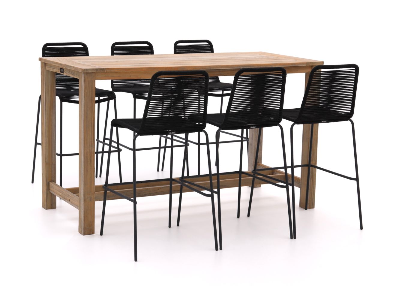 Manifesto Mussa/ROUGH-X 180 cm Gartenbar-Set 7-teilig stapelbar