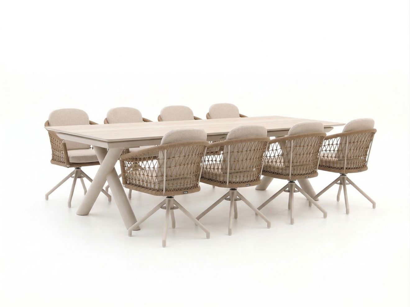 Manifesto Tolmezzo/Citadella 280/340 cm Gartenmöbel-Set 9-teilig drehbar ausziehbar