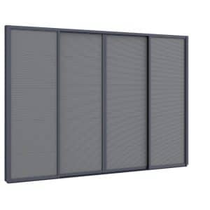 Sonnenschutz-Schiebetüren 235x360 cm für Cedrino Pergola