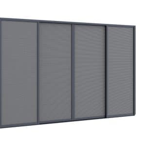 Sonnenschutz-Schiebetüren 235x400 cm für Cedrino Pergola