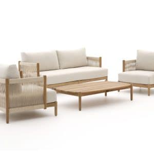 Zavelli Convivia Sessel-Sofa Lounge-Set 4-teilig 4-Sitzer