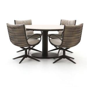 Apple Bee Camp Bay/Melville ø 140 cm Gartenmöbel-Set 5-teilig drehbar