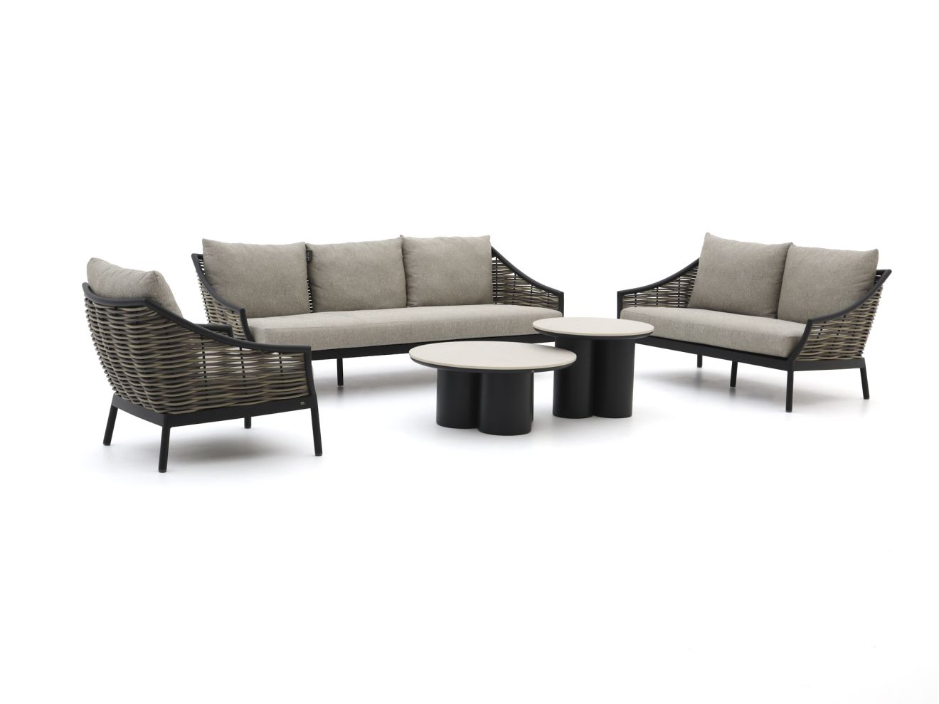 Apple Bee Milou/Tonga Sessel-Sofa Lounge-Set 5-teilig 6-Sitzer