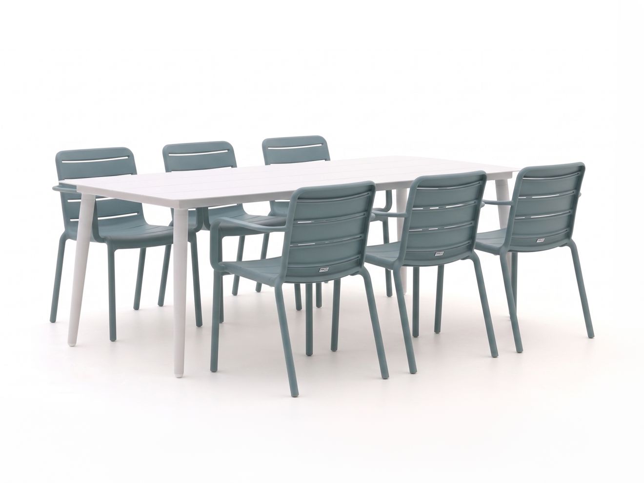 Forza Narni/Sora 220 cm Gartenmöbel-Set 7-teilig stapelbar