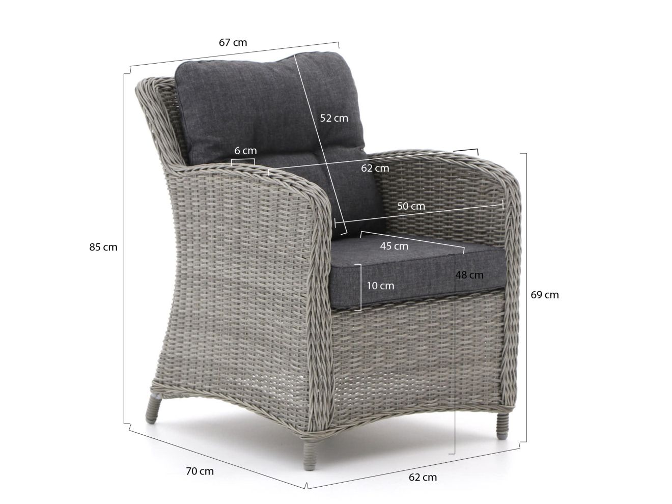 Intenso Leone/Milano Balkonmöbel-Set Lounge 3-teilig