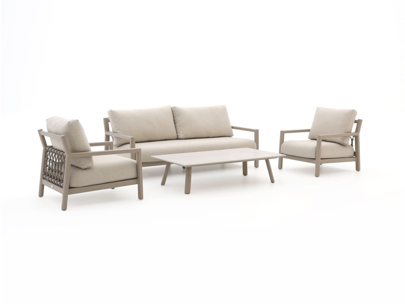 Tierra Outdoor Oasis Sessel-Sofa Lounge-Set 4-teilig