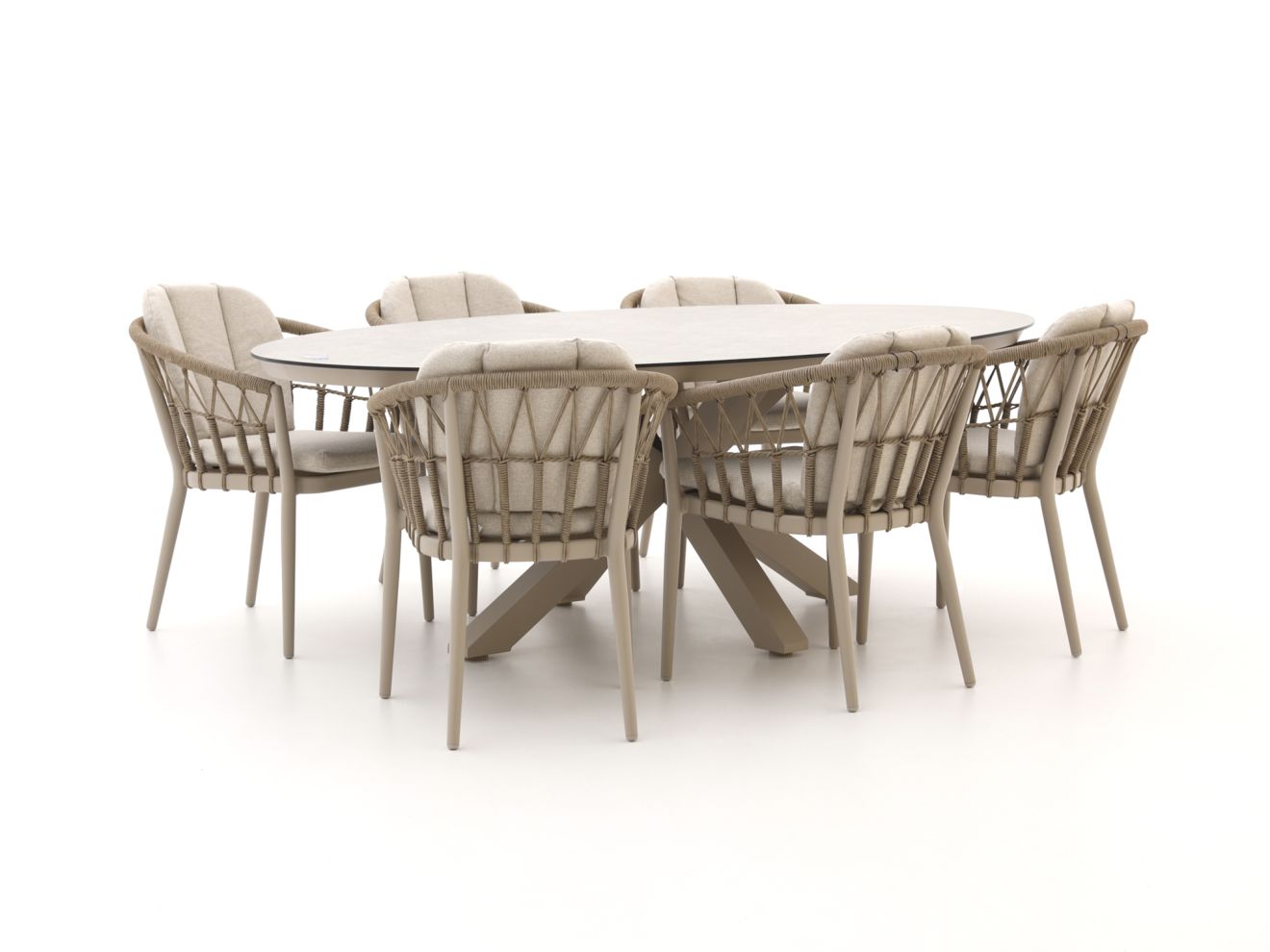 Tierra Outdoor SantaFe/Oblong 220 cm Gartenmöbel-Set 7-teilig