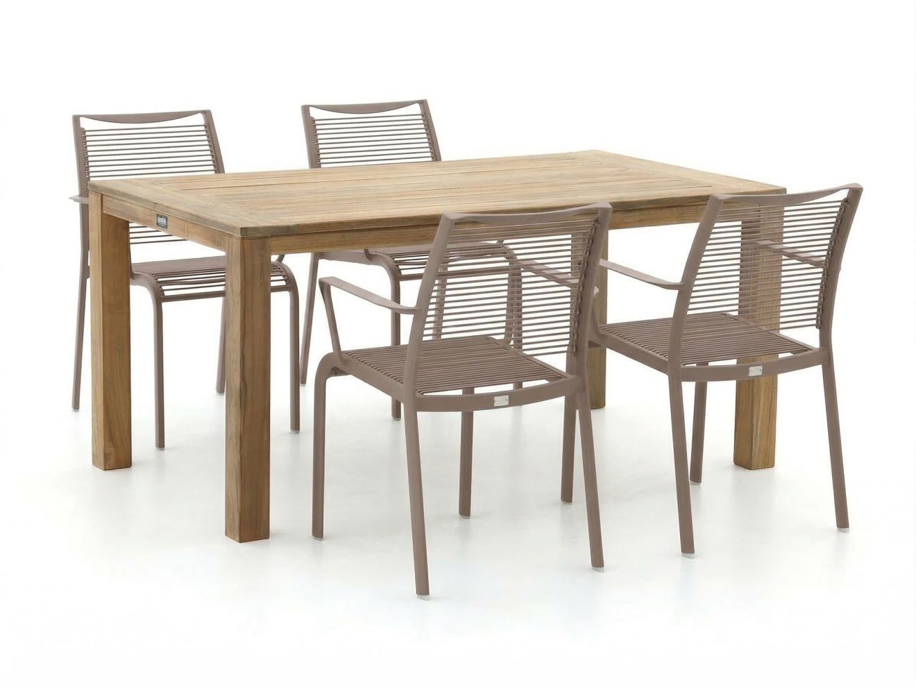 Apple Bee Hawaii/ROUGH-S 160 cm Gartenmöbel-Set 5-teilig stapelbar