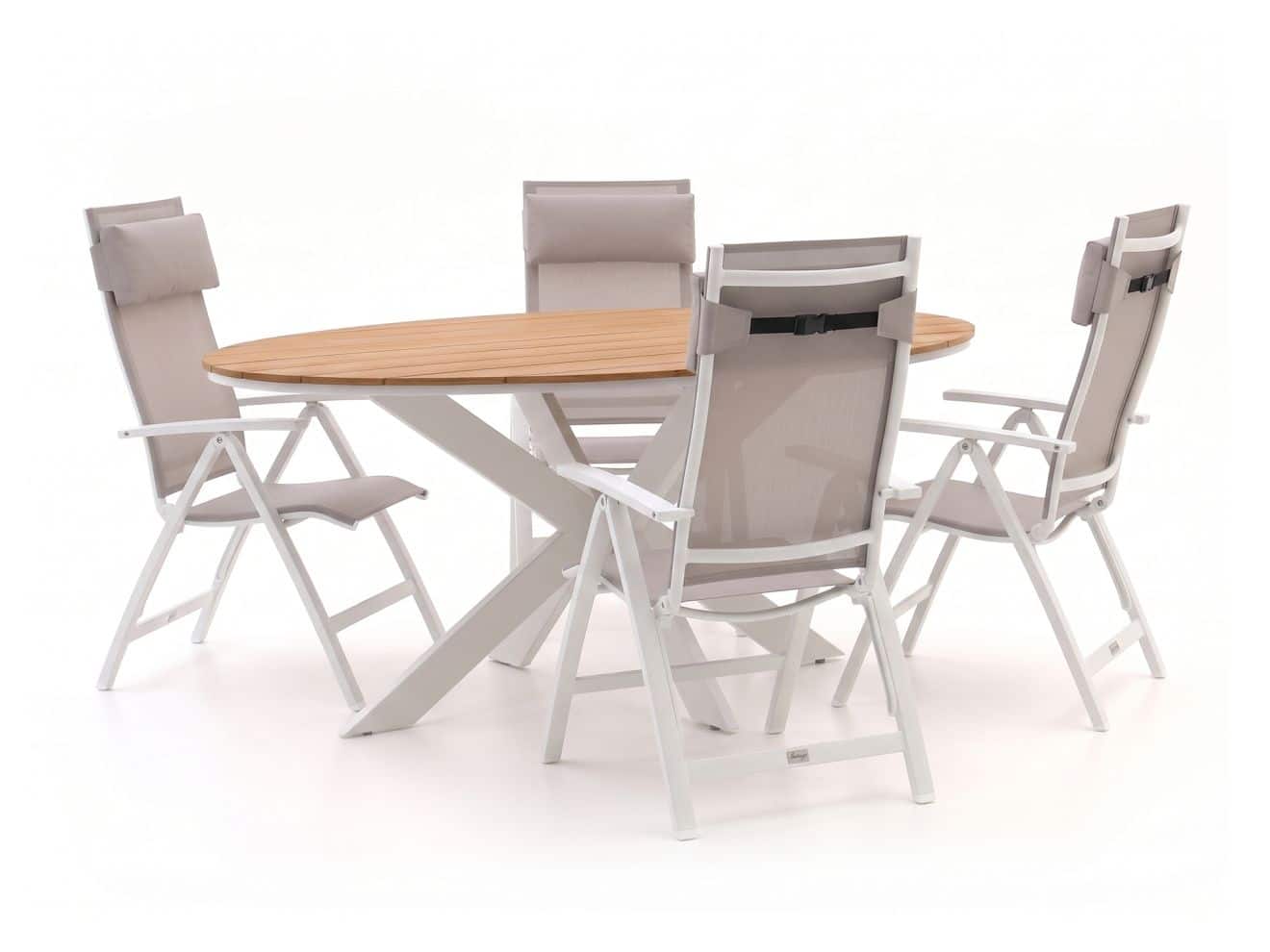 Bellagio Avenza/Fidenza oval 180 cm Gartenmöbel-Set 5-teilig verstellbar