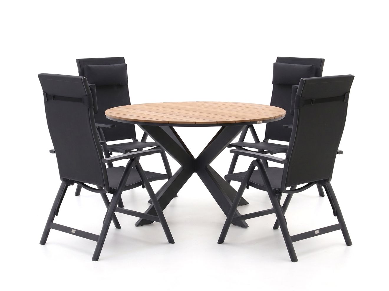 Bellagio Avio/Fidenza ø 126 cm Gartenmöbel-Set 5-teilig verstellbar