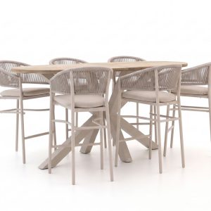 Bellagio Panaro/ROUGH-Y Ellips 240 cm Gartenbar-Set 7-teilig