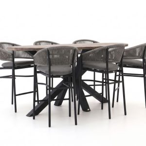 Bellagio Panaro/ROUGH-Y Ellips 240 cm Gartenbar-Set 7-teilig