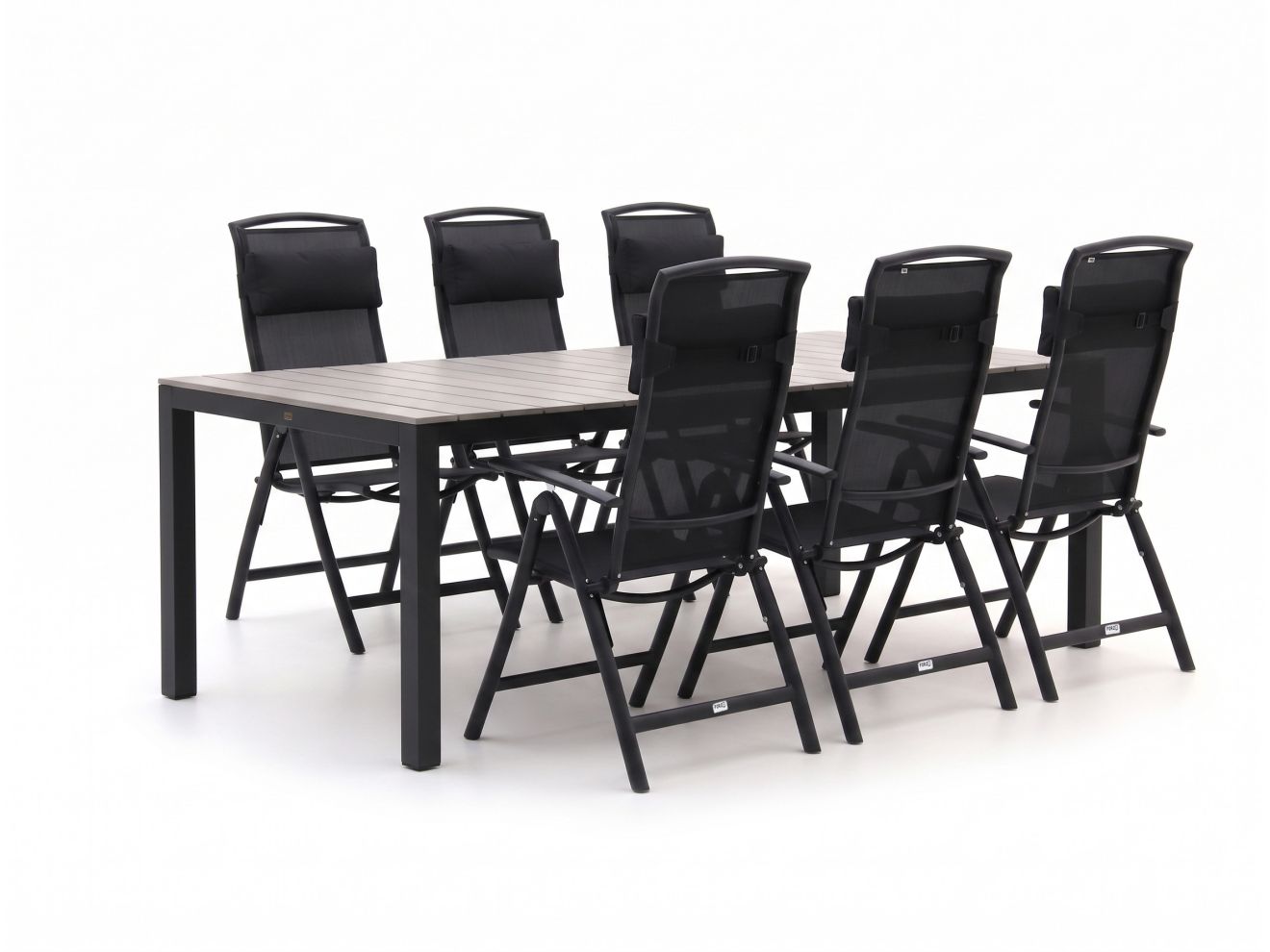 Forza Capri/Fidenza 220 cm Gartenmöbel-Set 7-teilig verstellbar