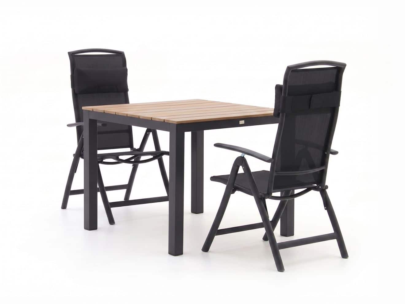 Forza Capri/Fidenza 90 cm Gartenmöbel-Set 3-teilig verstellbar