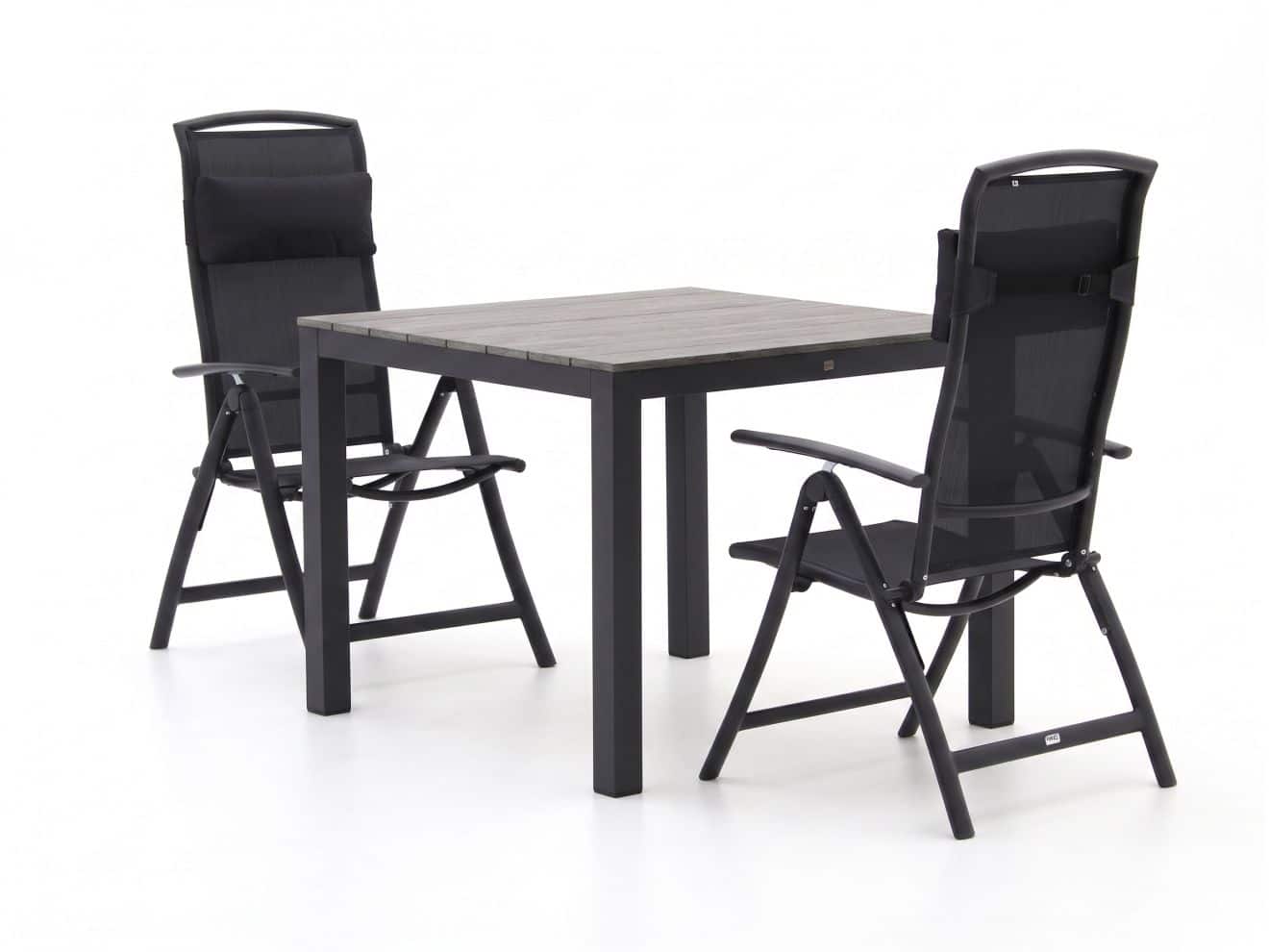 Forza Capri/Fidenza 90 cm Gartenmöbel-Set 3-teilig verstellbar