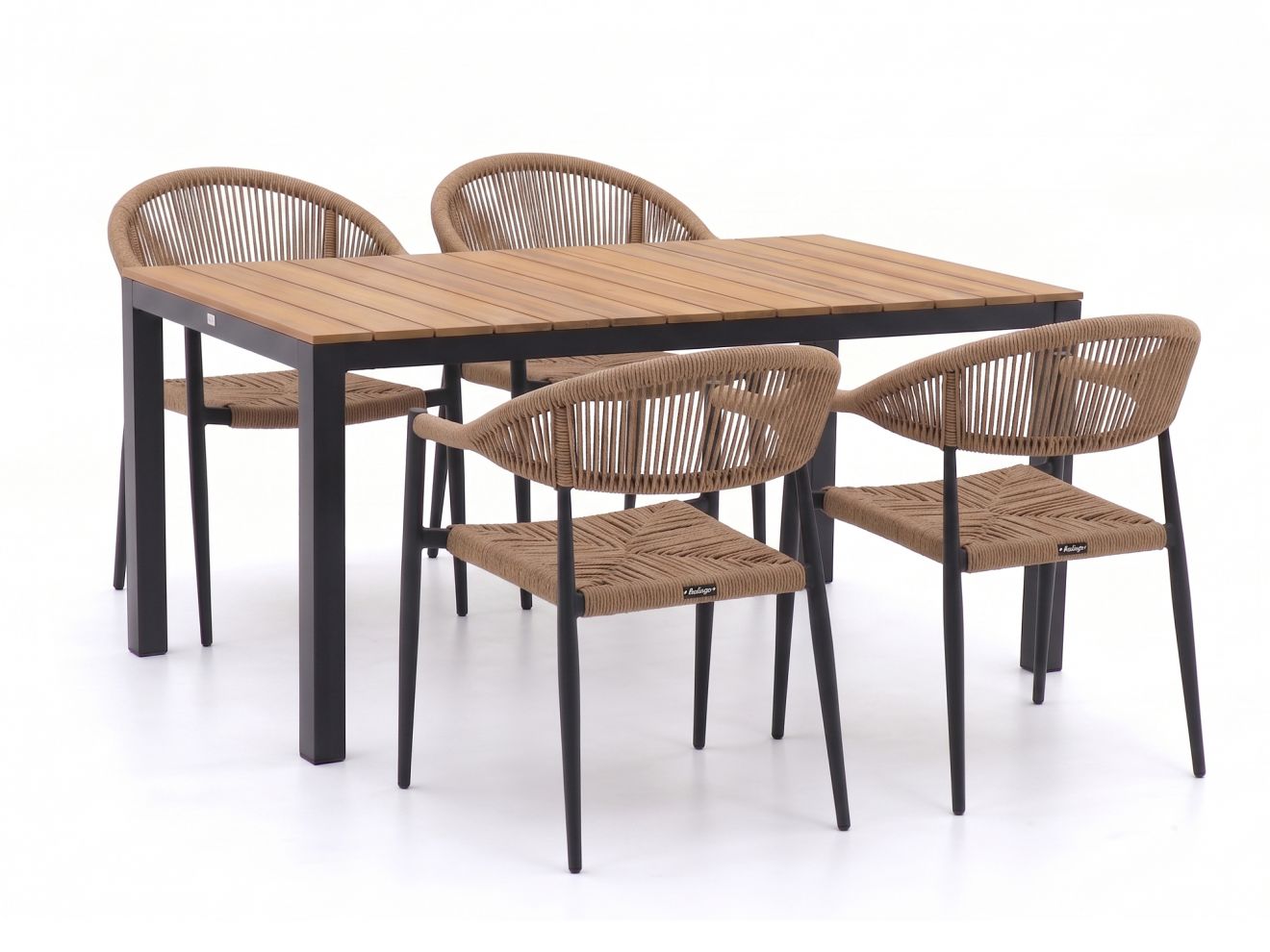 Manifesto Belpasso/Fidenza 160cm dining tuinset 5-delig stapelbaar