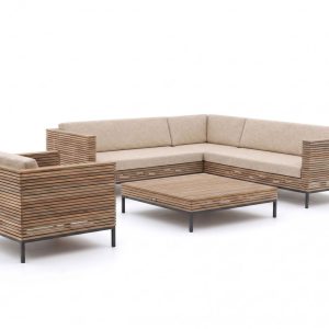 ROUGH-D Ecklounge-Set 5-teilig 6-Sitzer