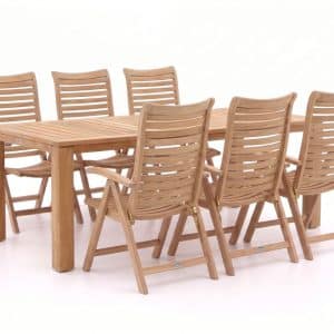 Sunyard Corby/Buxton 220 cm Gartenmöbel-Set 7-teilig verstellbar