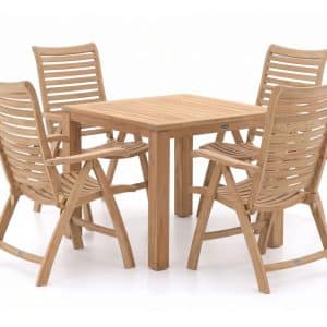Sunyard Corby/Buxton 90 cm Gartenmöbel-Set 5-teilig verstellbar